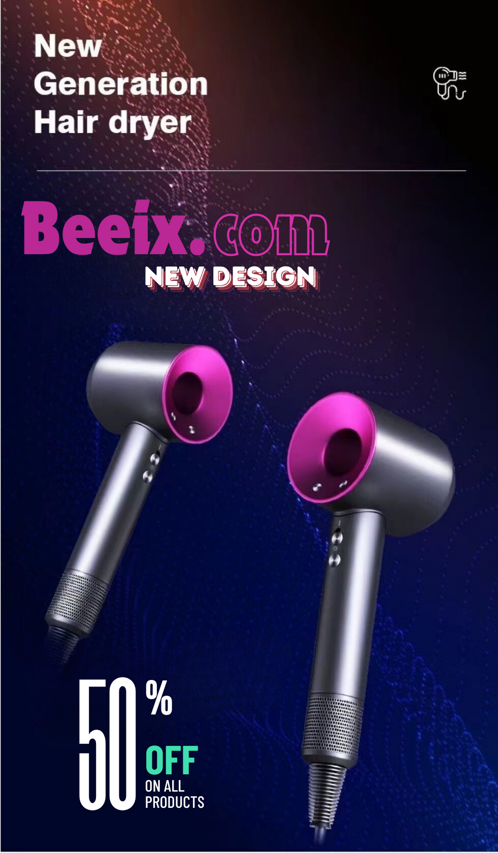 2024 Latest High Speed Negative Ion Hair Dryer | 5 Pieces in Set | Professional Salon Multi functional Styler